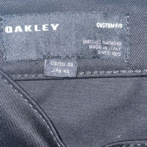 Oakley Mens Custom Fit Black Pants Size 38 Made In Italy - Picture 2 of 8
